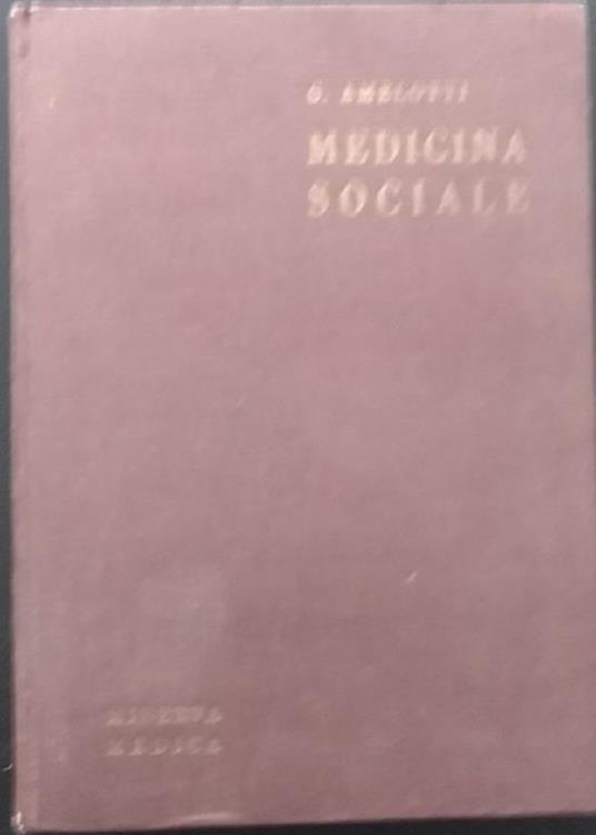 Medicina sociale - Giuseppe Belotti - copertina