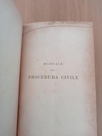 Manuale della procedura civile vol. 1 e 2 - Lodovico Mortara - copertina