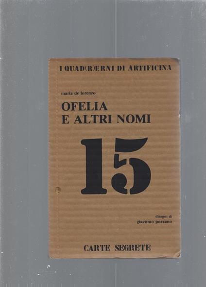Ofelia e altri nomi - Maria De Lorenzo - copertina