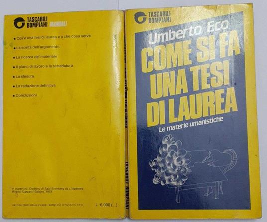 Come Si Fa Una Tesi Di Laurea Di Umberto Eco