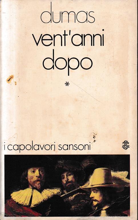 Vent'anni dopo - Alexandre Dumas - copertina