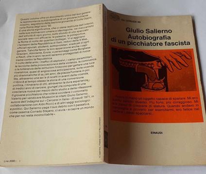 Autobiografia di un picchiatore fascista - Giulio Salierno - copertina