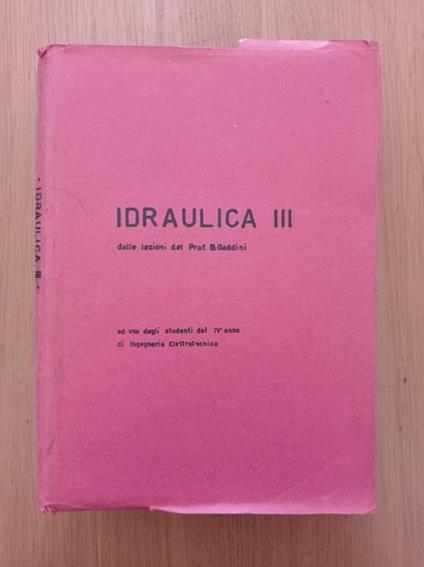 Idraulica Iii - copertina