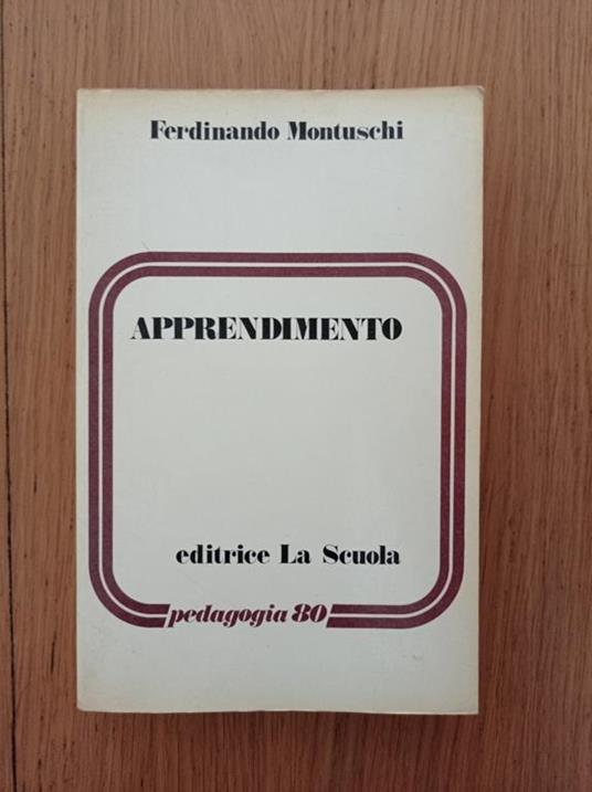 Apprendimento - Ferdinando Montuschi - copertina