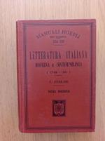 Letteratura italiana moderna e contemporanea (1748 - 1911)