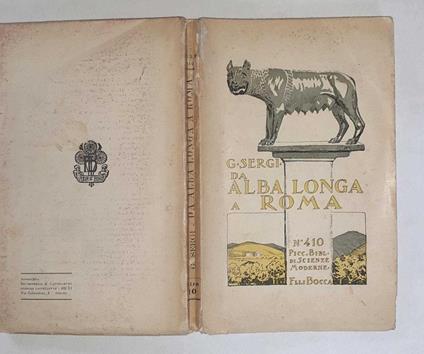 Da Alba Longa a Roma. Inizio dell'incivilimento in Italia ovvero Liguri e Siculi - Giuseppe Sergi - copertina