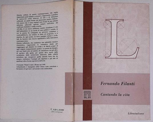 Cantando la vita - Fernando Filanti - copertina