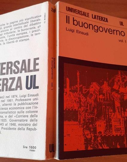 Il buongoverno I - Luigi Einaudi - copertina