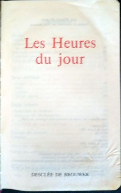 Les Heures du jour - copertina