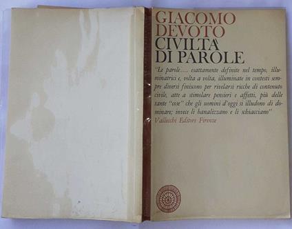 Civiltà di parole - Giacomo Devoto - copertina