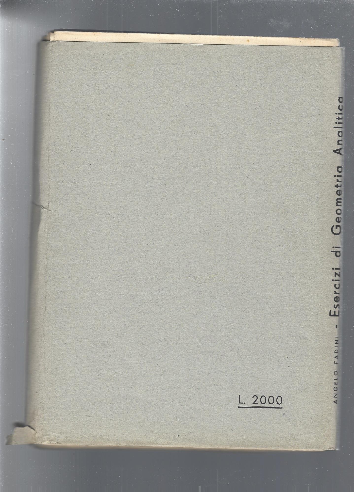 Esercizi Di Geometria Analitica