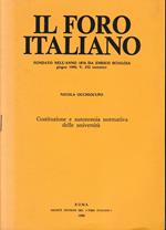 Il Foro Italiano. Giugno 1990, V, 252 (estratto) Costituzione e autonomia normativa delle università