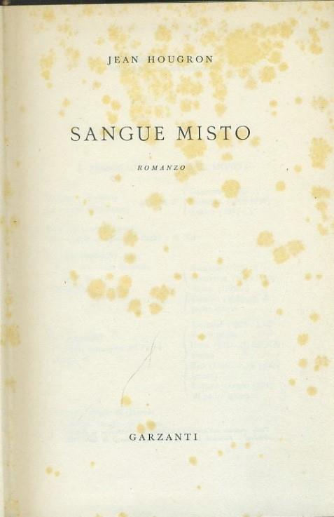 Sangue misto - Jean Hougron - copertina