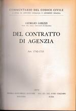 Commentario del Codice Civile. Del contratto di agenzia, artt. 1742-1753