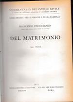 Commentario del Codice Civile, libro primo - delle persone e della famiglia. Del matrimonio, art. 79-83