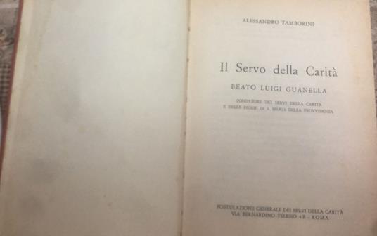 Il servo della carità - Alessandro Tamborini - copertina