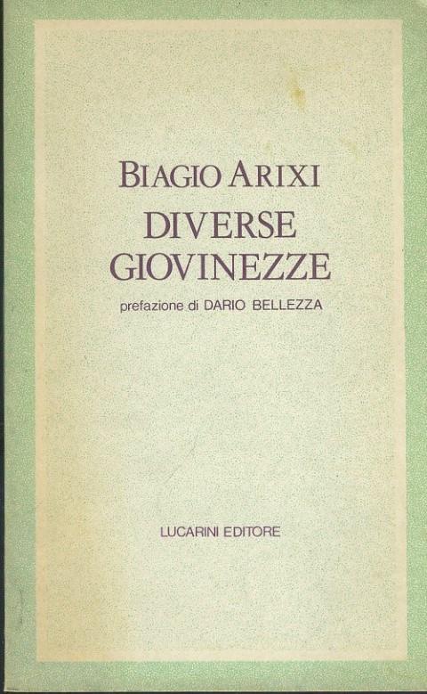 Diverse giovinezze - Biagio Arixi - copertina