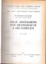 Commentario del Codice Civile, libro primo - delle persone e della famiglia. Delle associazioni non riconosciute e dei comitati, art. 36-42