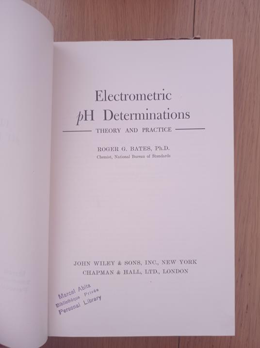Electrometric pH Determinations - copertina
