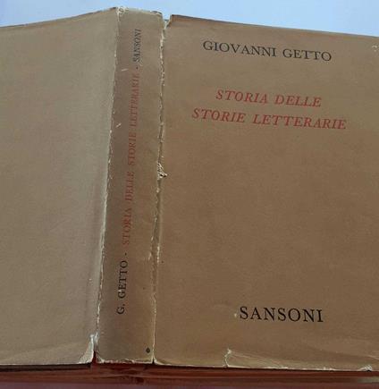 Storia delle storie letterarie - Giovanni Getto - copertina