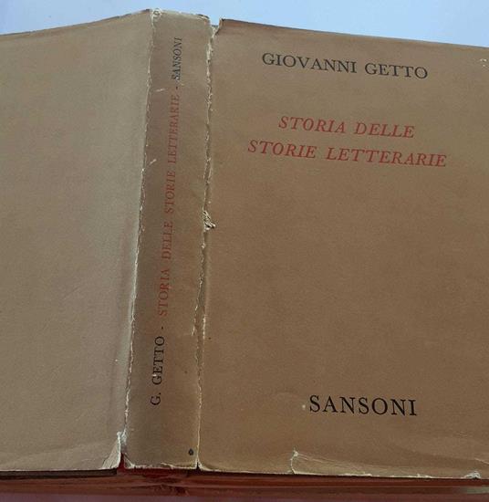 Storia delle storie letterarie - Giovanni Getto - copertina