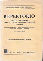Repertorio delle decisioni della Corte Costituzionale 1974-1975