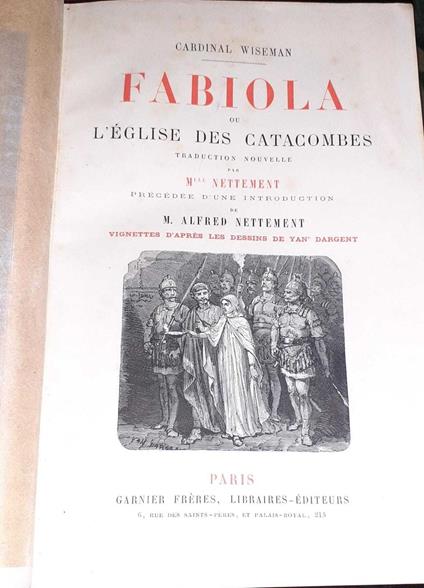 Fabiola ou l'eglise des catacombes - Nicholas P. Wiseman - copertina