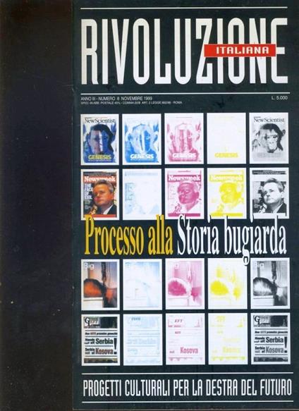 Rivoluzione italiana. Progetti culturali per la destra del futuro. Anno III. N. 8. Novembre 1999 - copertina