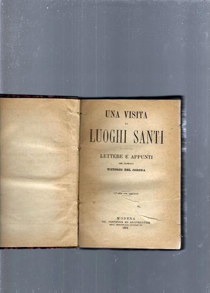 Una Visita Ai Luoghi Santi - copertina
