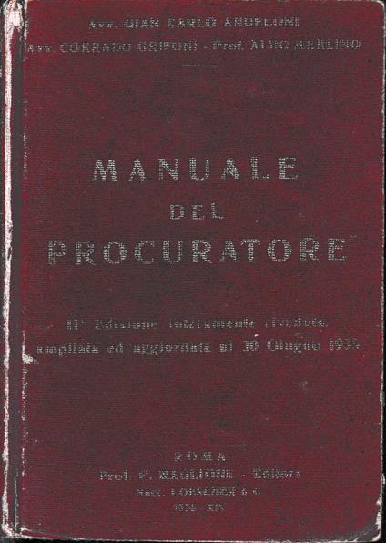 Manuale del Procuratore - copertina