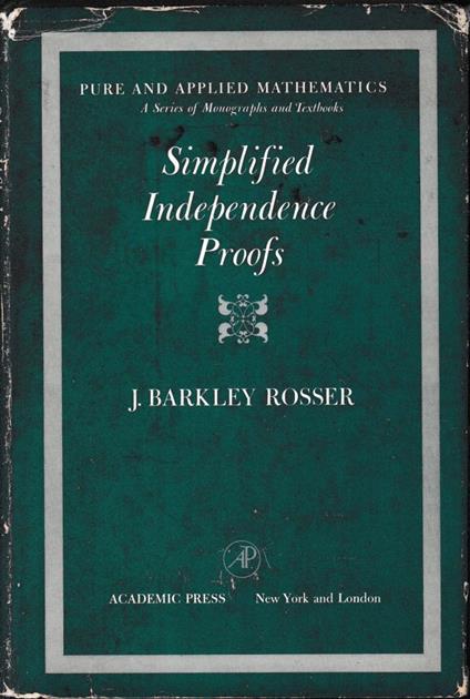 Simplified Independence Proofs: Boolean Valued Models of Set Theory - copertina