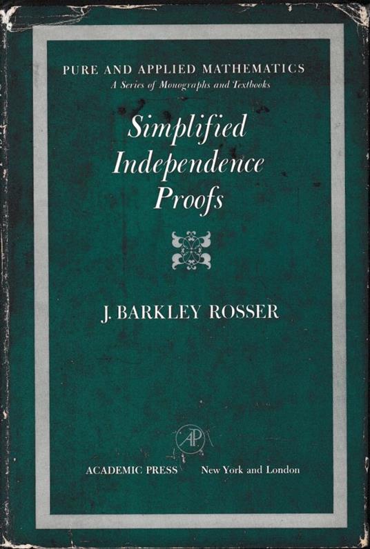 Simplified Independence Proofs: Boolean Valued Models of Set Theory - copertina