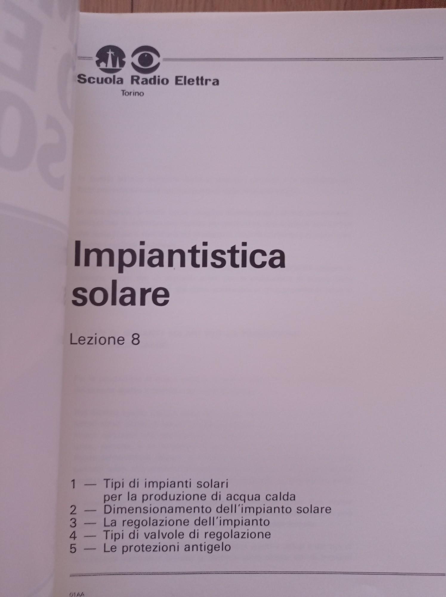 Impianti ad energia solare LEZIONE 8: impiantistica solare