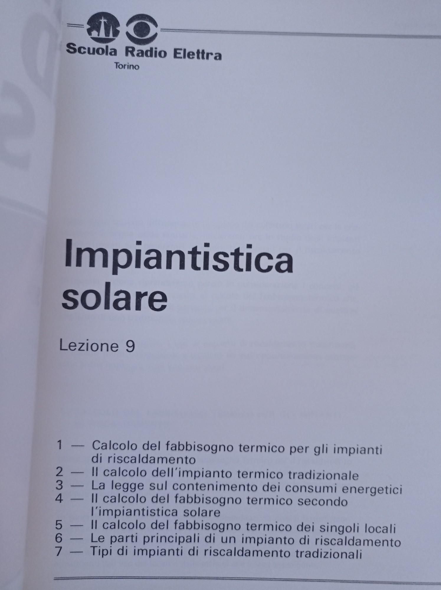 Impianti ad energia solare LEZIONE 9