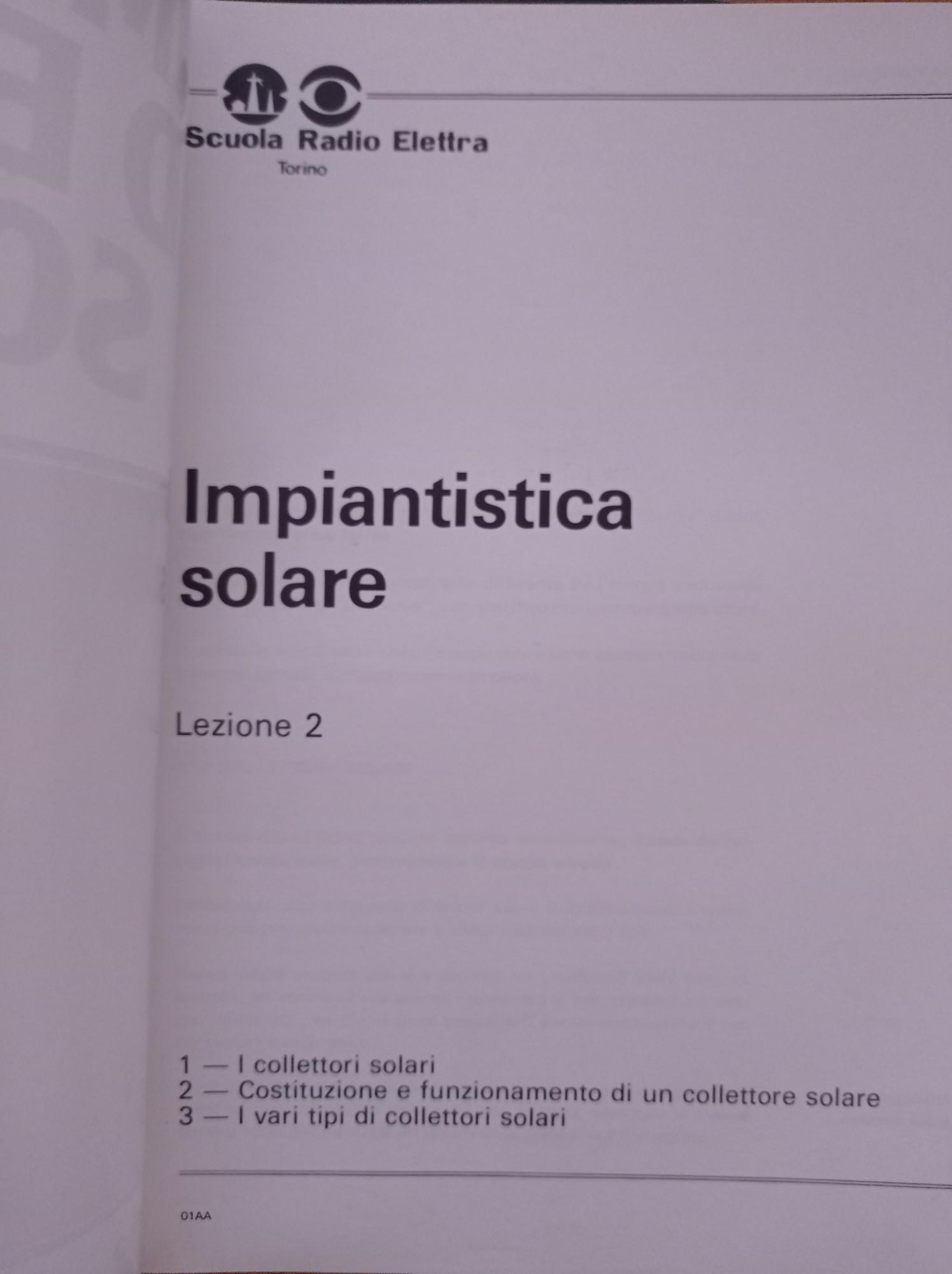 Impianti ad energia solare: LEZIONE 2