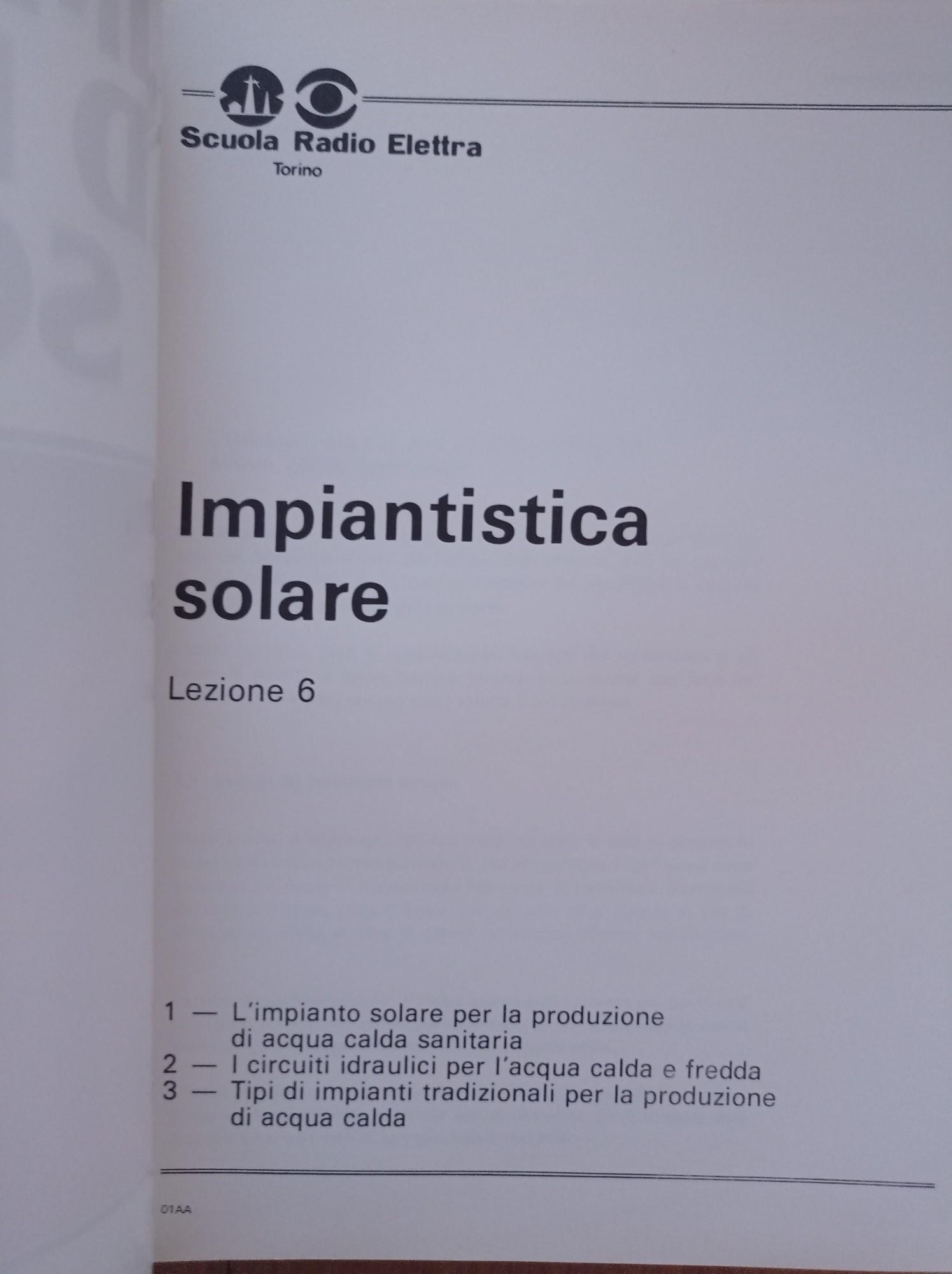Impianti ad energia solare: LEZIONE 6