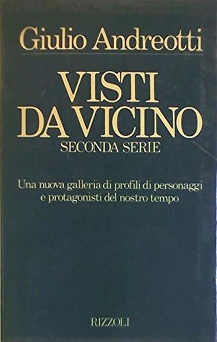Visti da vicino. seconda serie - Giulio Andreotti - copertina