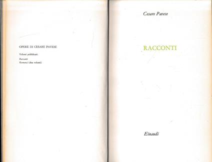 Racconti - Cesare Pavese - copertina