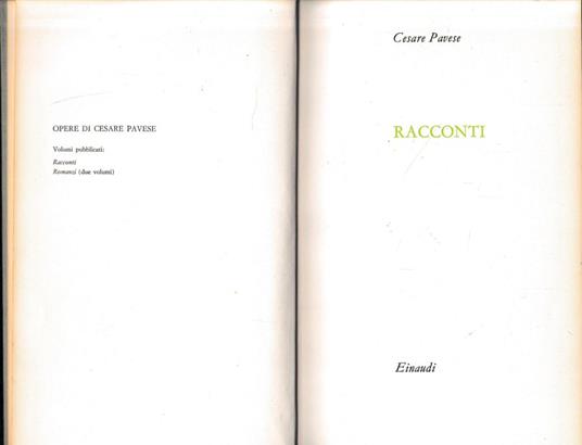 Racconti - Cesare Pavese - copertina