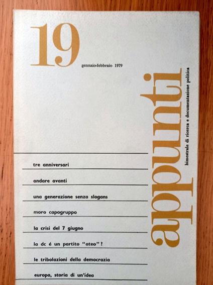 Appunti 19 - copertina