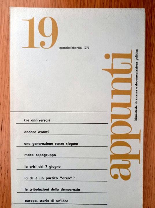 Appunti 19 - copertina