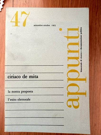 Appunti 47 - copertina