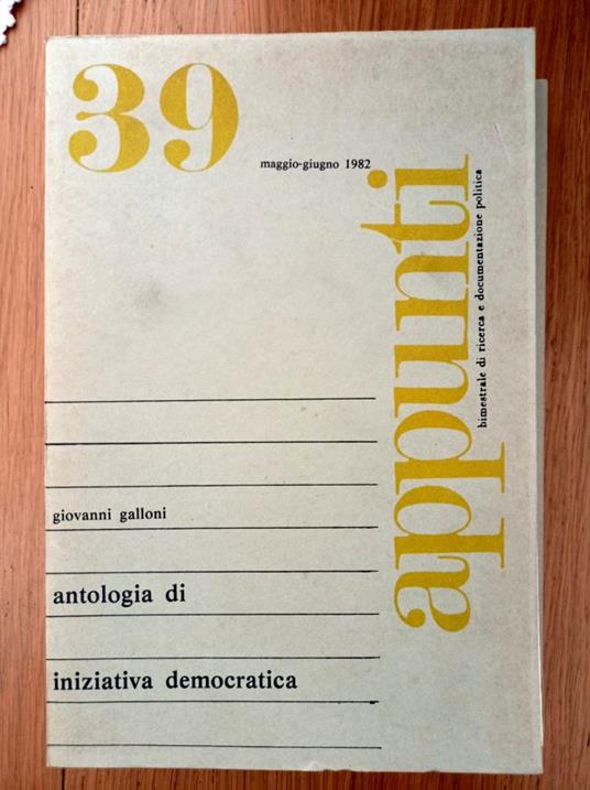 appunti 39 - copertina