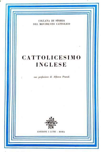 Cattolicesimo inglese - copertina