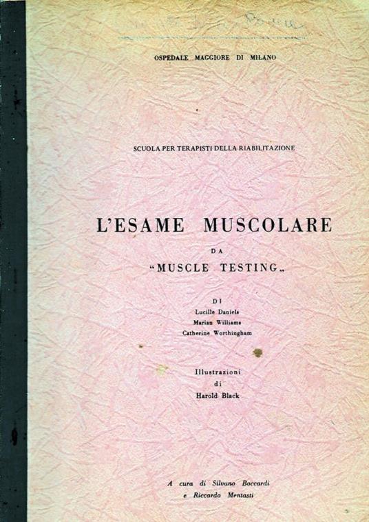 L' esame muscolare da "Muscle Testing" - D. Boccardi - copertina