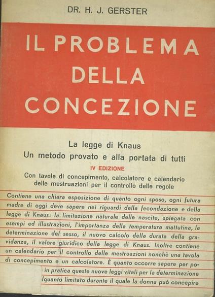 Il problema della concezione - copertina