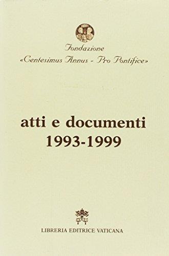 Atti e documenti (1993-1999) - copertina