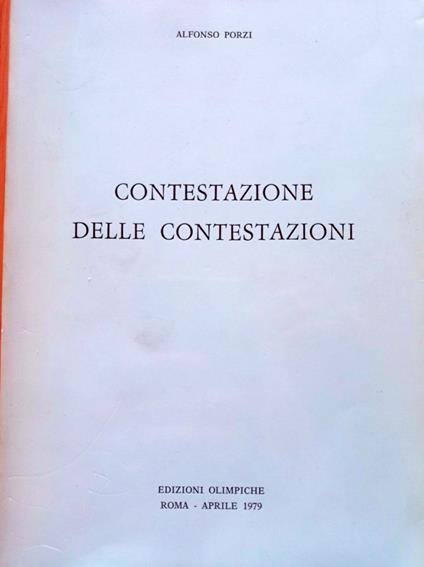 Contestazione delle contestazioni - Alfonso Pozzi - copertina