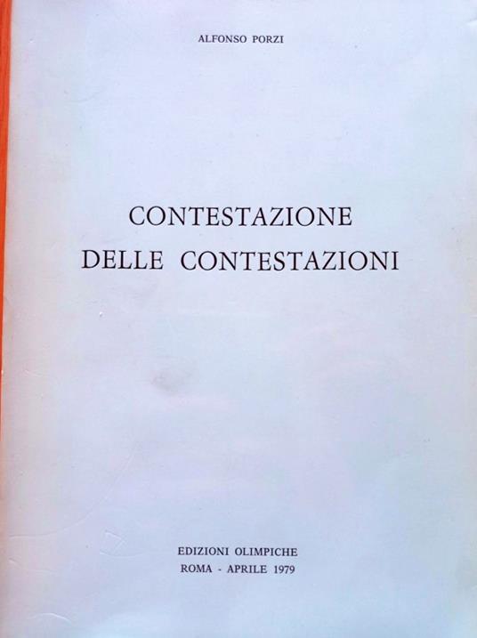 Contestazione delle contestazioni - Alfonso Pozzi - copertina