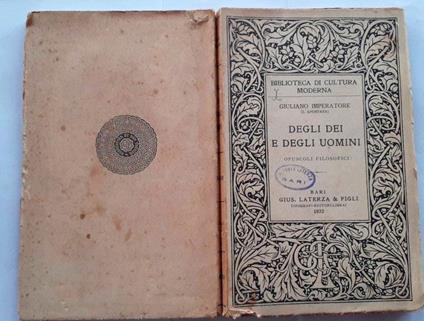 Degli Dei e degli uomini. Opuscoli filosofici - Giuliano (Imperatore) - copertina